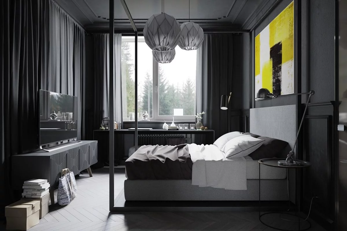 dark-gray-bedroom-design