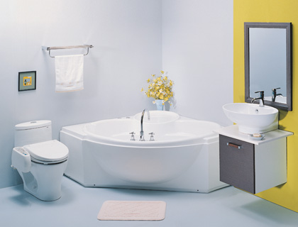 Một bộ sản phẩm thiết bị vệ sinh Inax cho những phòng tắm có diện tích khiêm tốn