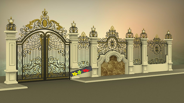 mẫu thiết kế cửa cổng rào sắt mỹ thuật nghệ thuật